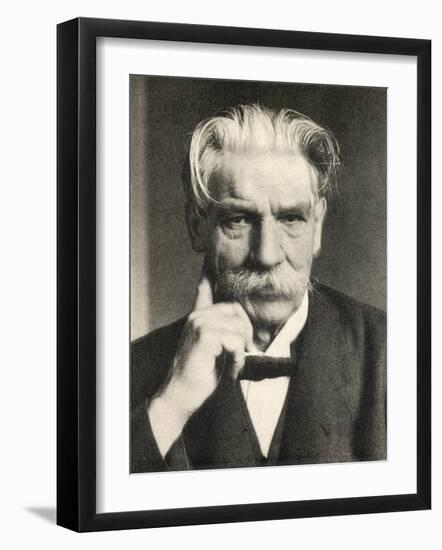 Albert Schweitzer French Theologian Philosopher Missionary Physician and Music Scholar-null-Framed Photographic Print