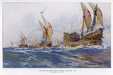 Assyrian Galley, Watercolour Reconstruction, Late 19th - Early 20th Century-Albert Sebille-Giclee Print