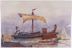 Viking Raiding Fleet Racing Across the North Sea-Albert Sebille-Photographic Print
