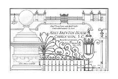 Plan of iron fence and brick walls, Miles Brewton House, Charleston, South Carolina, 1926-Albert Simons-Framed Giclee Print