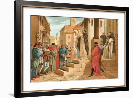 Albert the Great Preaching in Paris-J. Serra-Framed Giclee Print