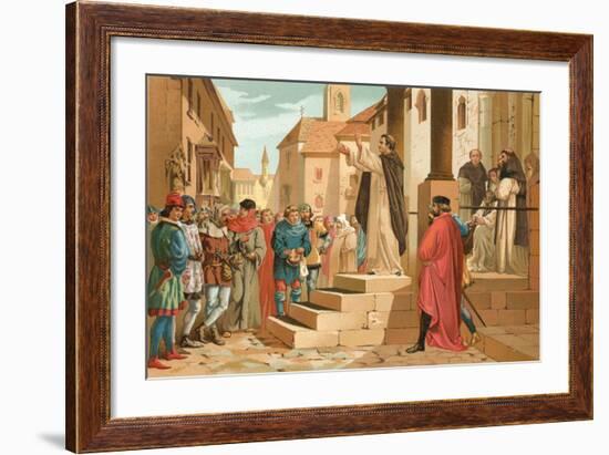 Albert the Great Preaching in Paris-J. Serra-Framed Giclee Print