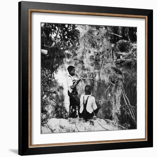 Albert Thornton's Grandson's Fishing-Gordon Parks-Framed Photographic Print