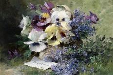 Un Panier de Fleurs-Albert Tibulle de Furcy Lavault-Stretched Canvas
