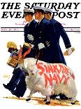 "St. Paddy Cake for Policemen," Saturday Evening Post Cover, March 16, 1940-Albert W. Hampson-Giclee Print