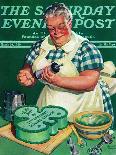 "Punching In," Saturday Evening Post Cover, January 22, 1938-Albert W. Hampson-Giclee Print
