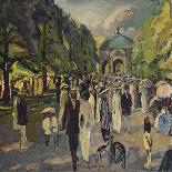 Im Muenchner Hofgarten, 1911-Albert Weisgerber-Framed Premier Image Canvas