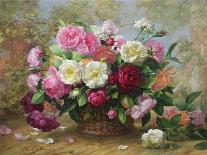 Pink Roses in a Glass Jug-Albert Williams-Giclee Print