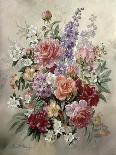 Blossom, Iris and Peonies in a Ceramic Vase (A31)-Albert Williams-Giclee Print