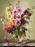 Blossom, Iris and Peonies in a Ceramic Vase (A31)-Albert Williams-Giclee Print