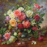 Pink Roses in a Glass Jug-Albert Williams-Giclee Print