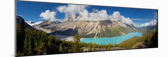 Alberta, Canada, Banff National Park. Panorama of Peyto Lake, Turquoise in Color from Glacial Flour-Gary Luhm-Mounted Photographic Print