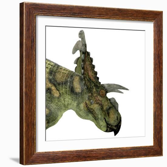 Albertaceratops Dinosaur Head-Stocktrek Images-Framed Art Print