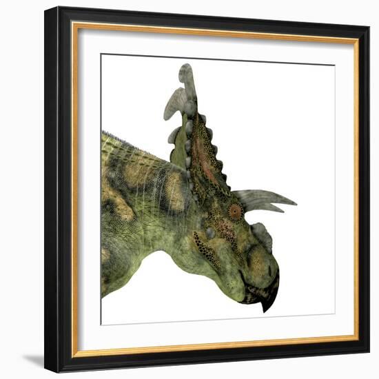 Albertaceratops Dinosaur Head-Stocktrek Images-Framed Art Print