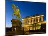 Albertina in the Palace Archduke Albrecht in Vienna with the Equestrian Monument, Vienna-Volker Preusser-Mounted Photographic Print