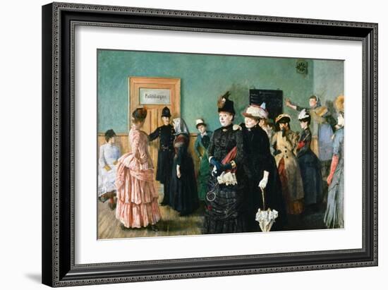 Albertine at the Police Doctor's Waiting Room-Christian Krohg-Framed Giclee Print