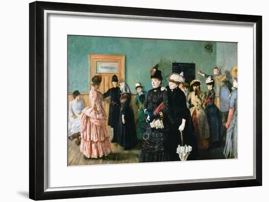 Albertine at the Police Doctor's Waiting Room-Christian Krohg-Framed Giclee Print