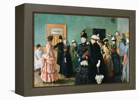 Albertine at the Police Doctor's Waiting Room-Christian Krohg-Framed Premier Image Canvas