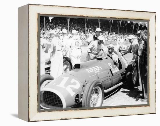 Alberto Ascari at the Wheel of a 4.5 Litre Ferrari, Indianapolis, 1952-null-Framed Premier Image Canvas