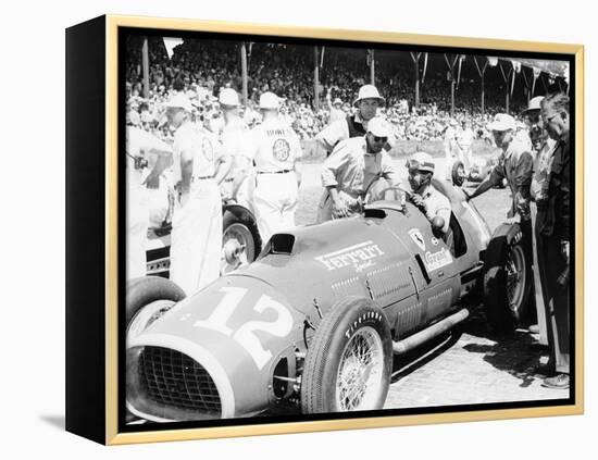 Alberto Ascari at the Wheel of a 4.5 Litre Ferrari, Indianapolis, 1952-null-Framed Premier Image Canvas