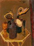 Still Life with Sunflower (Oil on Canvas)-Alberto Morrocco-Giclee Print