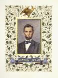 An Illuminated Page with a Miniature Portrait of Abraham Lincoln, 1928-Alberto Sangorski-Giclee Print