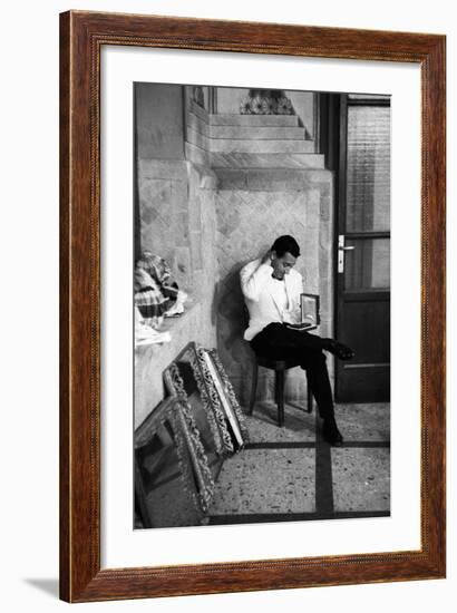 Alberto Sordi at the 11th Edition of Nastro D'Argento Film Awards-null-Framed Photographic Print