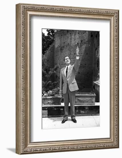 Alberto Sordi in the Terrace of His House-Marisa Rastellini-Framed Photographic Print