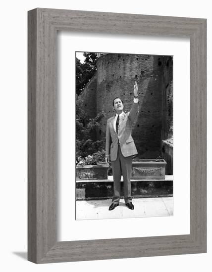 Alberto Sordi in the Terrace of His House-Marisa Rastellini-Framed Photographic Print