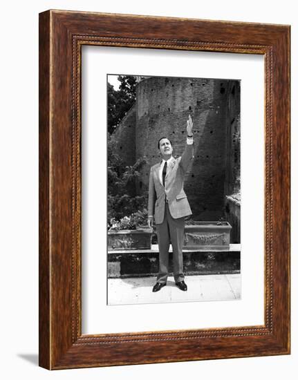 Alberto Sordi in the Terrace of His House-Marisa Rastellini-Framed Photographic Print