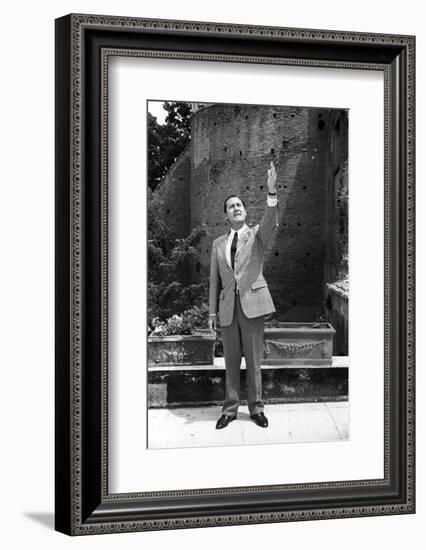 Alberto Sordi in the Terrace of His House-Marisa Rastellini-Framed Photographic Print