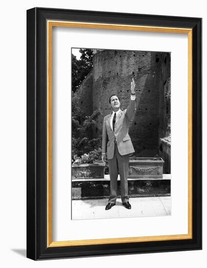 Alberto Sordi in the Terrace of His House-Marisa Rastellini-Framed Photographic Print