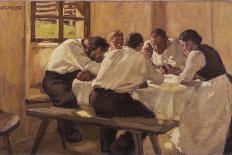 Lunch, C.1910-Albin Egger-lienz-Mounted Giclee Print