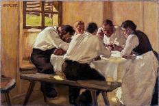 Corn Harvest, 1906 (Oil on Canvas)-Albin Egger-lienz-Framed Giclee Print