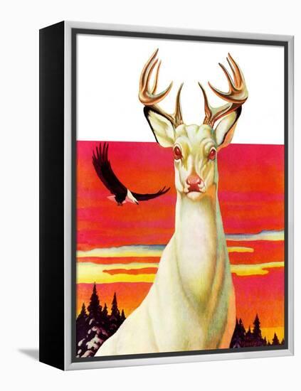 "Albino Deer,"January 8, 1938-Jack Murray-Framed Premier Image Canvas