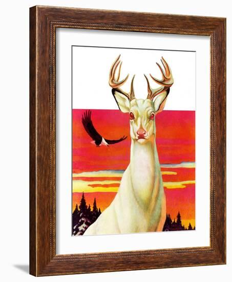 "Albino Deer,"January 8, 1938-Jack Murray-Framed Giclee Print