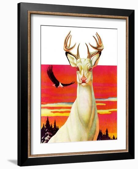 "Albino Deer,"January 8, 1938-Jack Murray-Framed Giclee Print