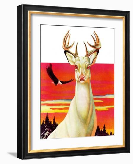 "Albino Deer,"January 8, 1938-Jack Murray-Framed Giclee Print