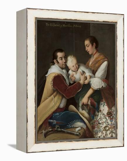 Albino Girl from Spaniard and Morisca, 1763-Miguel Cabrera-Framed Premier Image Canvas