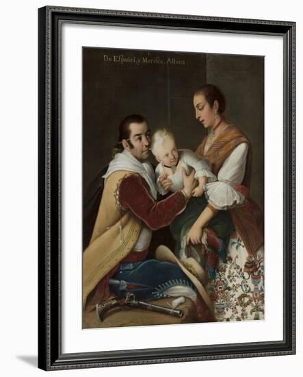 Albino Girl from Spaniard and Morisca, 1763-Miguel Cabrera-Framed Giclee Print