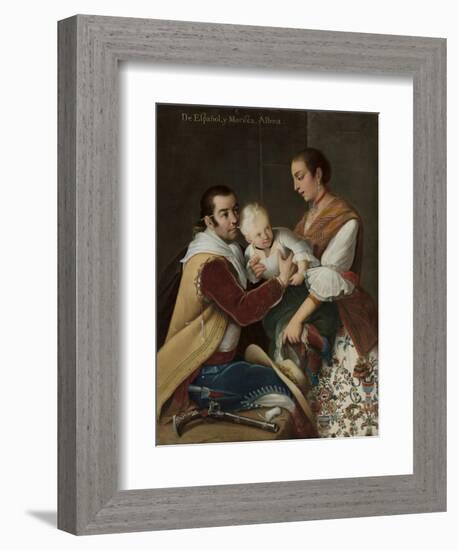 Albino Girl from Spaniard and Morisca, 1763-Miguel Cabrera-Framed Giclee Print