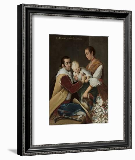 Albino Girl from Spaniard and Morisca, 1763-Miguel Cabrera-Framed Giclee Print