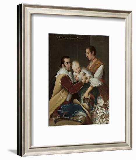 Albino Girl from Spaniard and Morisca, 1763-Miguel Cabrera-Framed Giclee Print