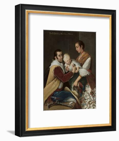 Albino Girl from Spaniard and Morisca, 1763-Miguel Cabrera-Framed Giclee Print