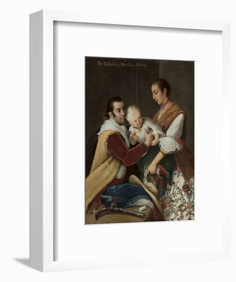 Albino Girl from Spaniard and Morisca, 1763-Miguel Cabrera-Framed Giclee Print