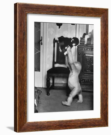 Albino Monkey "Snowflake" Living in Barcelona Zoo Vet's Apartment-Loomis Dean-Framed Photographic Print