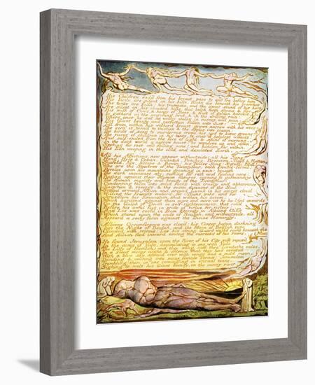 Albion Asleep by William Blake-William Blake-Framed Giclee Print