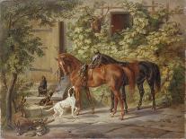 Horses at the Porch-Albrecht Adam-Giclee Print