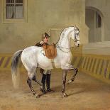 Countess Caroline Waldbott Von Bassenheim on Horseback in Front of Castle Leutstetten-Albrecht Adam-Giclee Print