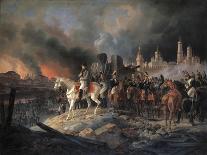 Napoleon Bonaparte before the Burning City of Smolensk-Albrecht Adam-Framed Giclee Print